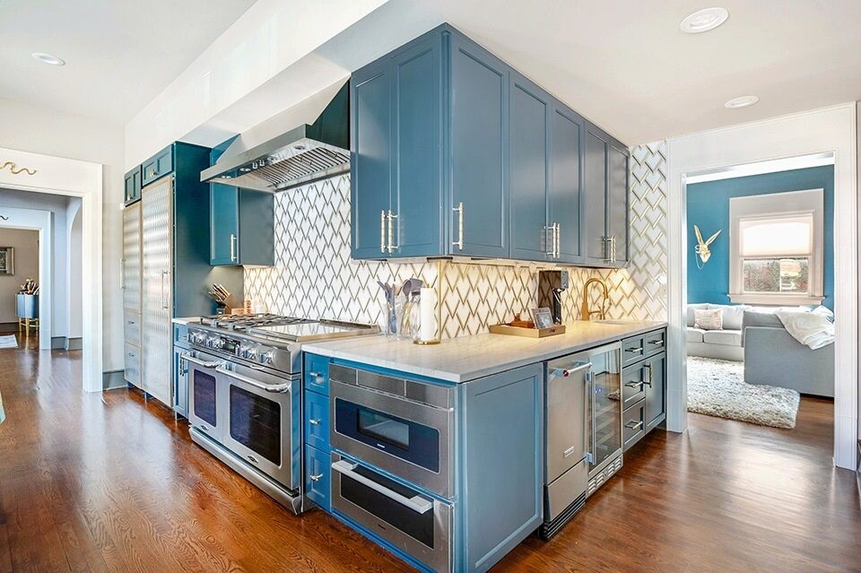 perfect kitchen design blue