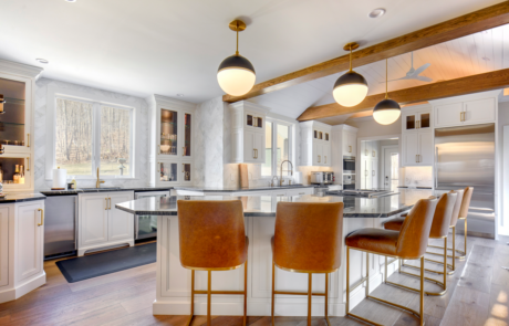 White Kitchen with Exposed Beams